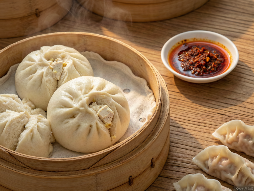 豆腐包子与白水小饺子